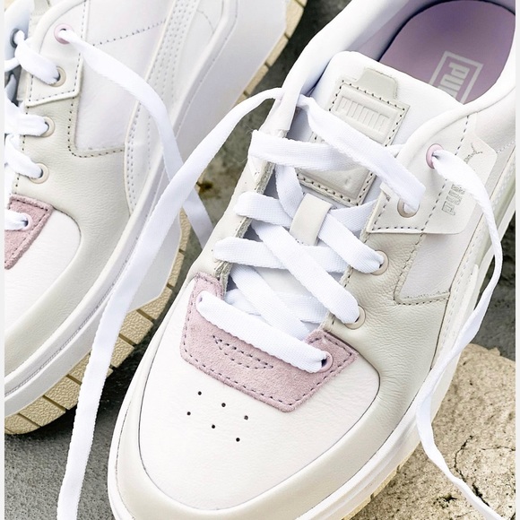 Puma Cali Dream Sneakers in white/purple, Size 9.5. - Picture 3 of 6